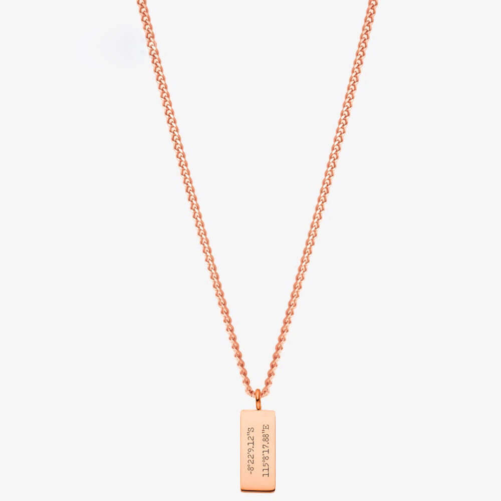 Sleek Bar Necklace with Custom Engravings - Ideal Gift for Friends & F