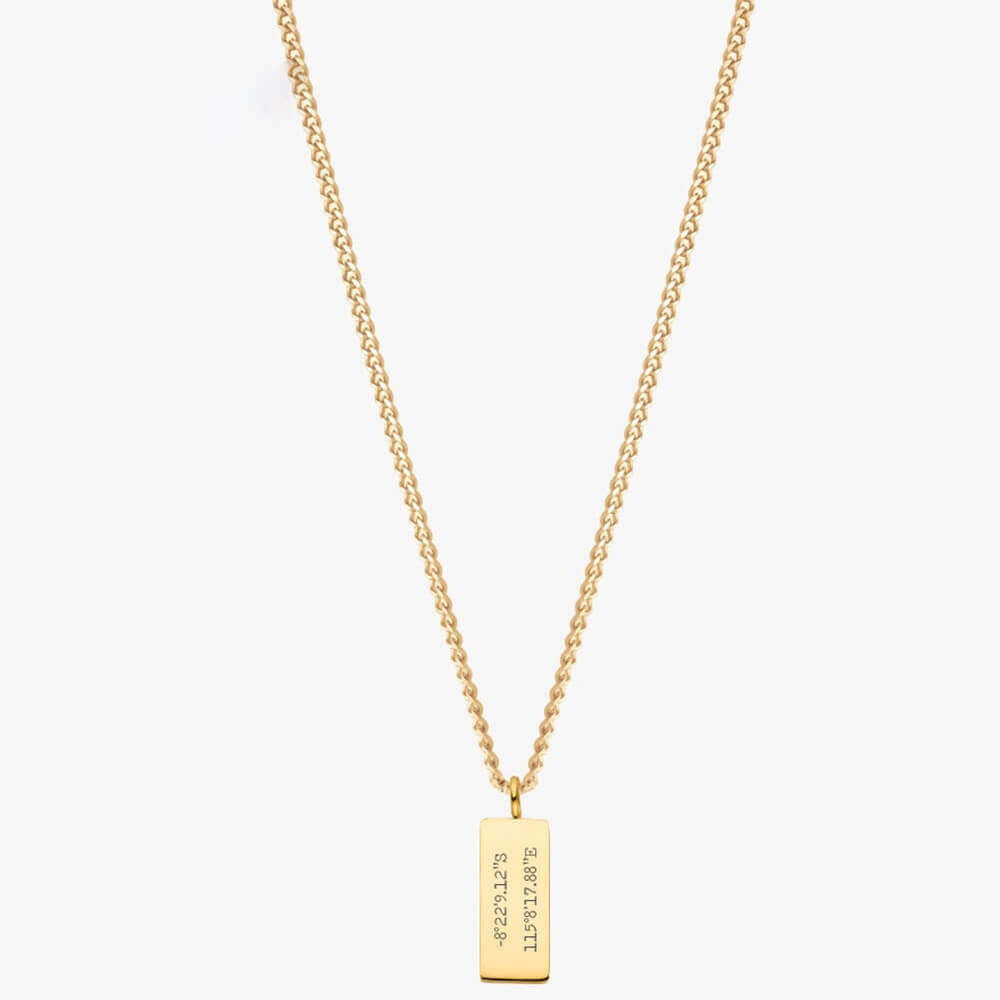 Sleek Bar Necklace with Custom Engravings - Ideal Gift for Friends & F