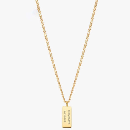 Sleek Bar Necklace with Custom Engravings - Ideal Gift for Friends & Family