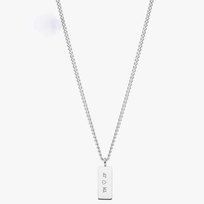 Sleek Bar Necklace with Custom Engravings - Ideal Gift for Friends & Family