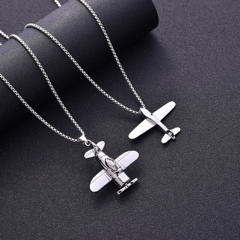 Vintage Airplane Necklace