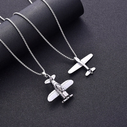 Vintage Airplane Necklace