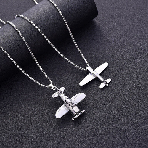 Vintage Airplane Necklace