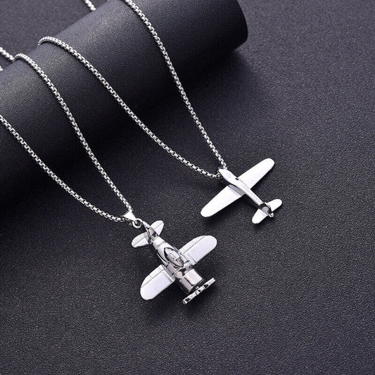 Vintage Airplane Necklace