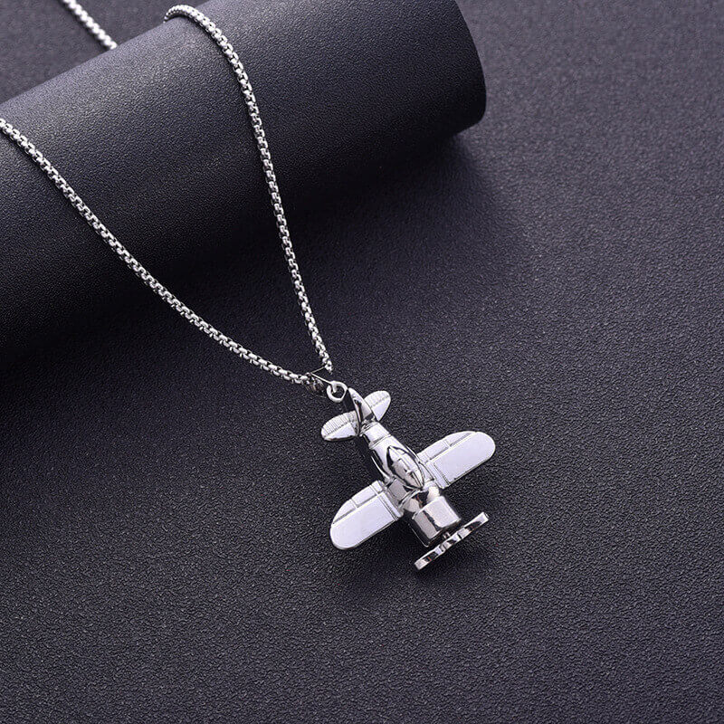 Vintage Airplane Necklace