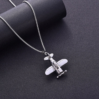 Vintage Airplane Necklace