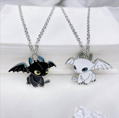 HTTYD Toothless & Light Fury Friendship Necklace Set