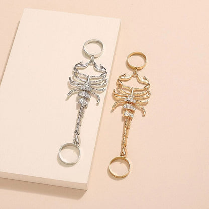 Women's Scorpio Ring, Punk Adjustable Scorpion Ring