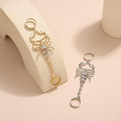 Women's Scorpio Ring, Punk Adjustable Scorpion Ring