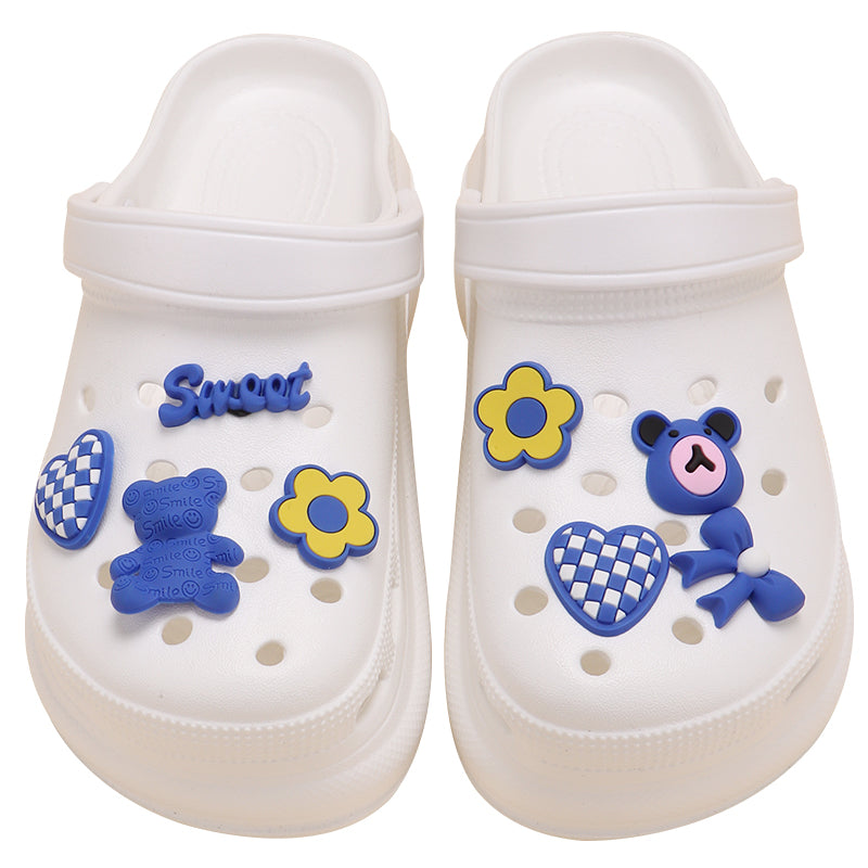 🐻💙 DIY Blue Teddy Bear Clogs – Cute &amp; Cozy! 💙🐾