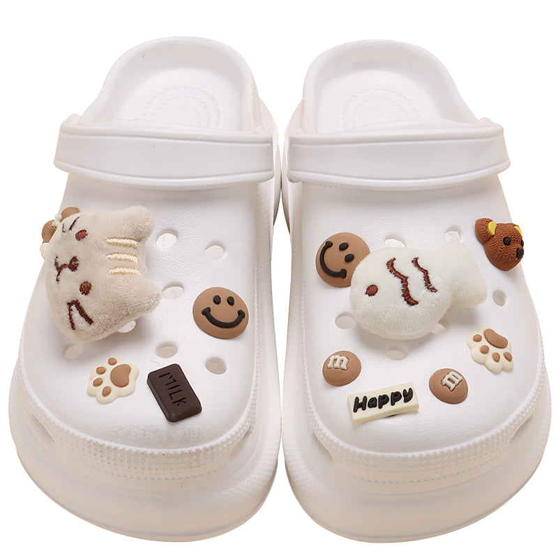 🐾DIY-Soft and Heart - warming! Cartoon Plush Cat Clogs