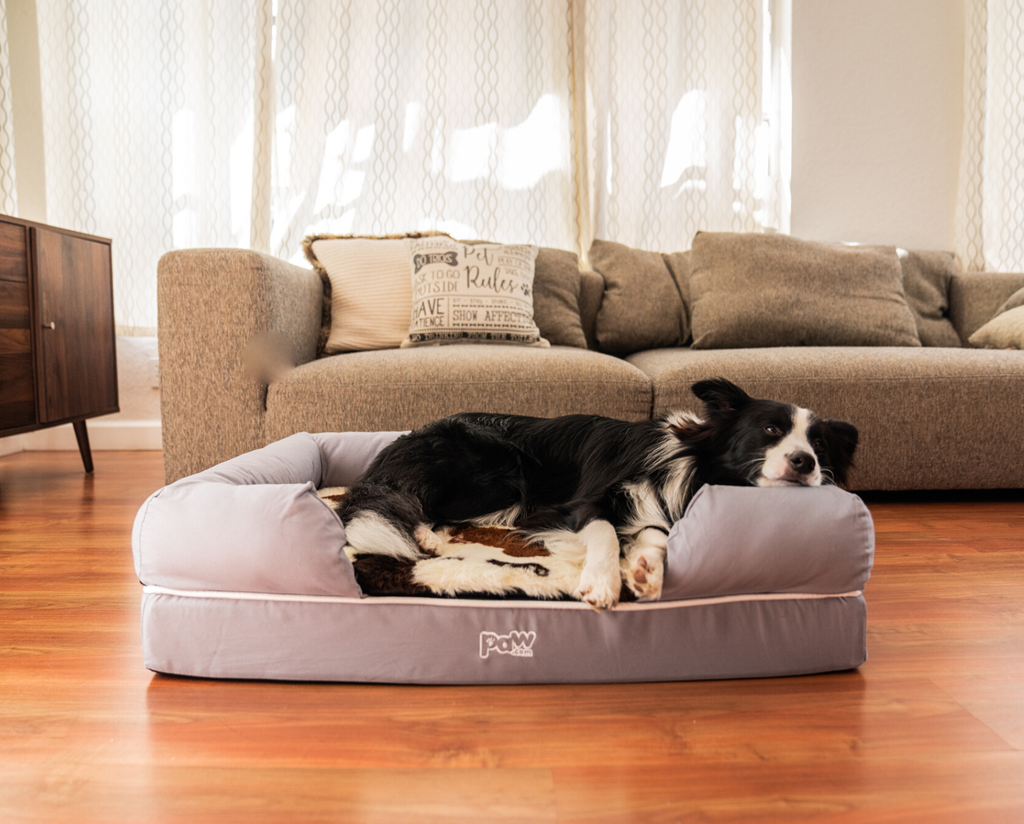 PupLounge™ Topper - Brown Faux Cowhide Topper (Bed Not Included)