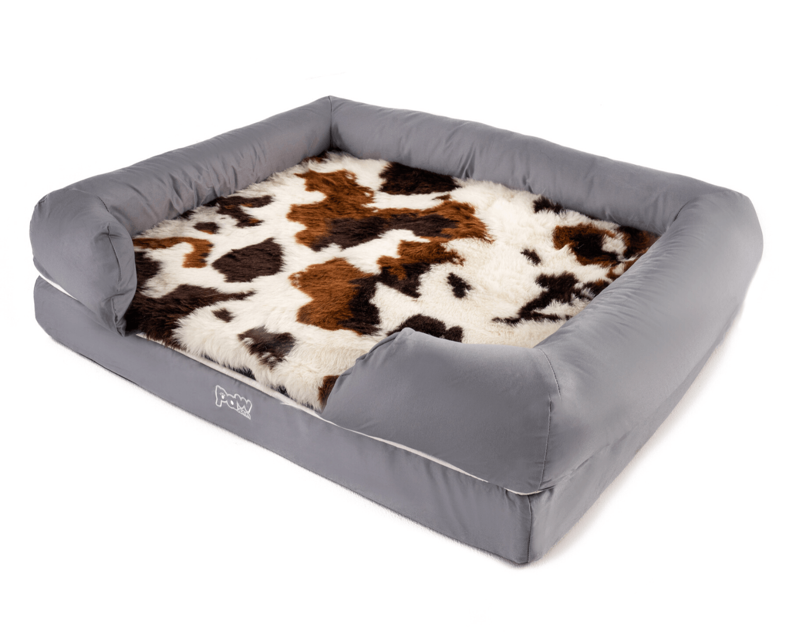 PupLounge™ Topper - Brown Faux Cowhide Topper (Bed Not Included)