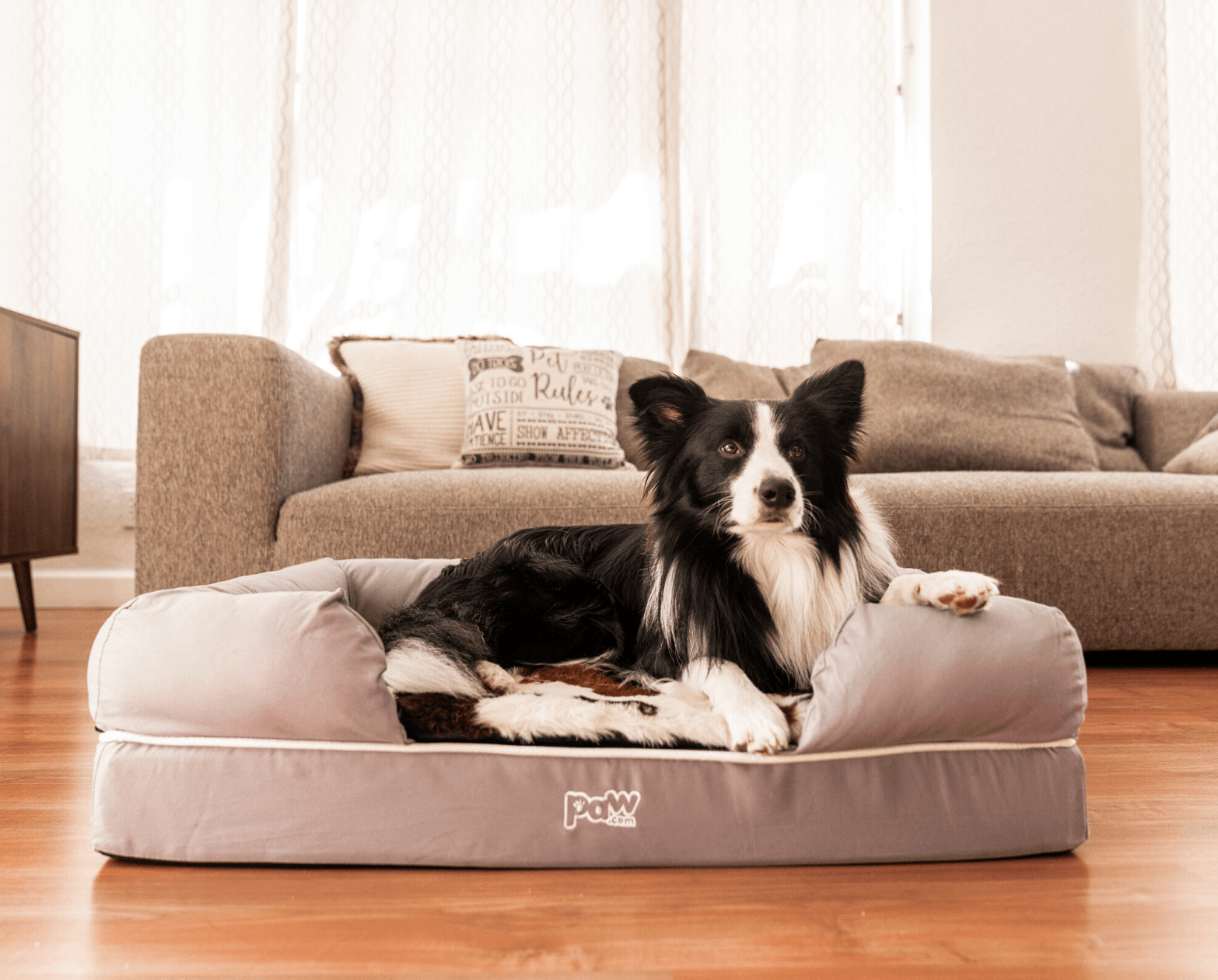 PupLounge™ Topper - Brown Faux Cowhide Topper (Bed Not Included)