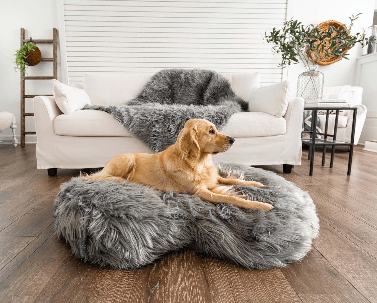 PupCloud™ Memory Foam Bed + Matching Waterproof Blanket Bundle - Charcoal Grey