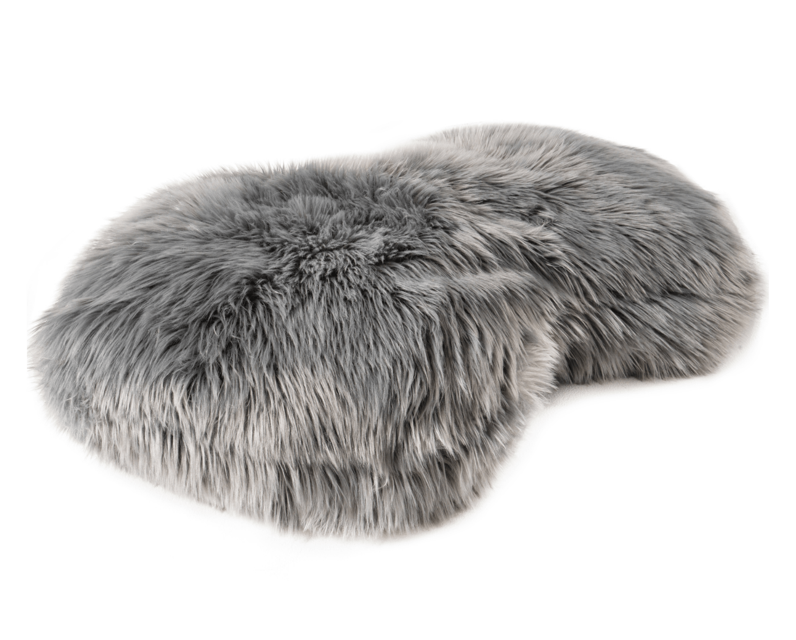 PupCloud™ Faux Fur Memory Foam Dog Bed - Curve Charcoal Grey