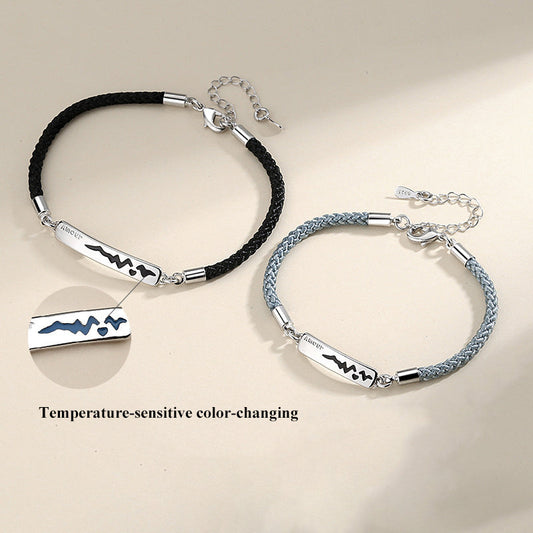 Personalized Engraved Color Changing Couple Bracelet