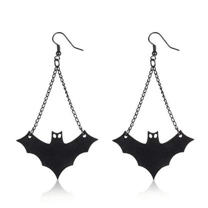 Hanging Bat Earrings