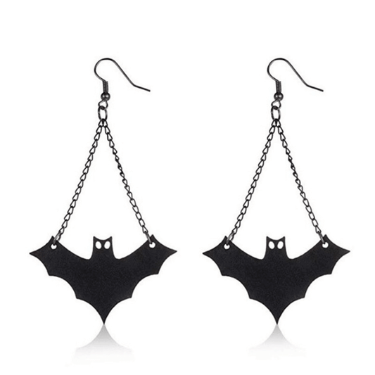 Hanging Bat Earrings