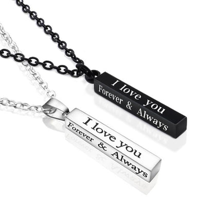 I Love You Forever & Always Couple Necklaces