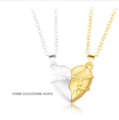Magnetic Heart Necklace for Couples