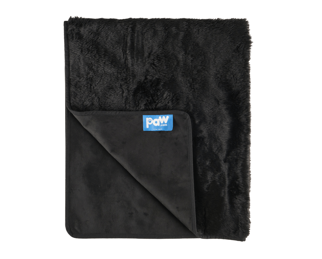 Paw.com x BarkBox PupProtector™ Short Fur Waterproof Throw Blanket - Midnight Black