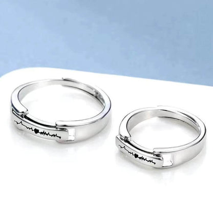 2Pcs Name Engraved Rings for Couples