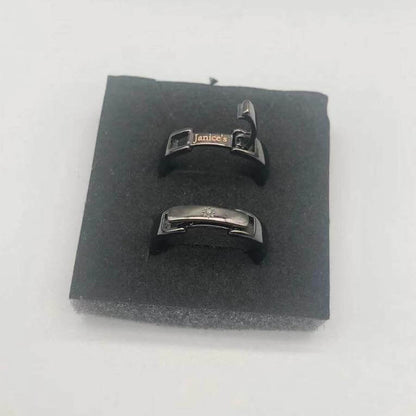 2Pcs Name Engraved Rings for Couples