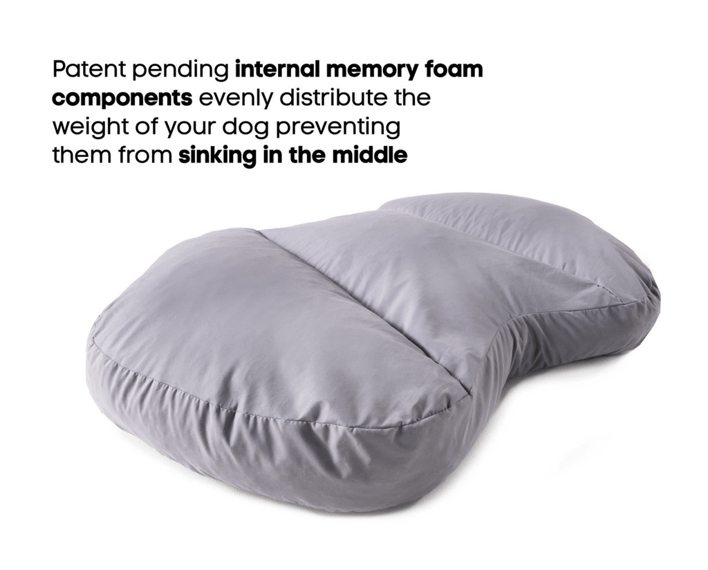 PupCloud™ Faux Fur Memory Foam Dog Bed - Curve White