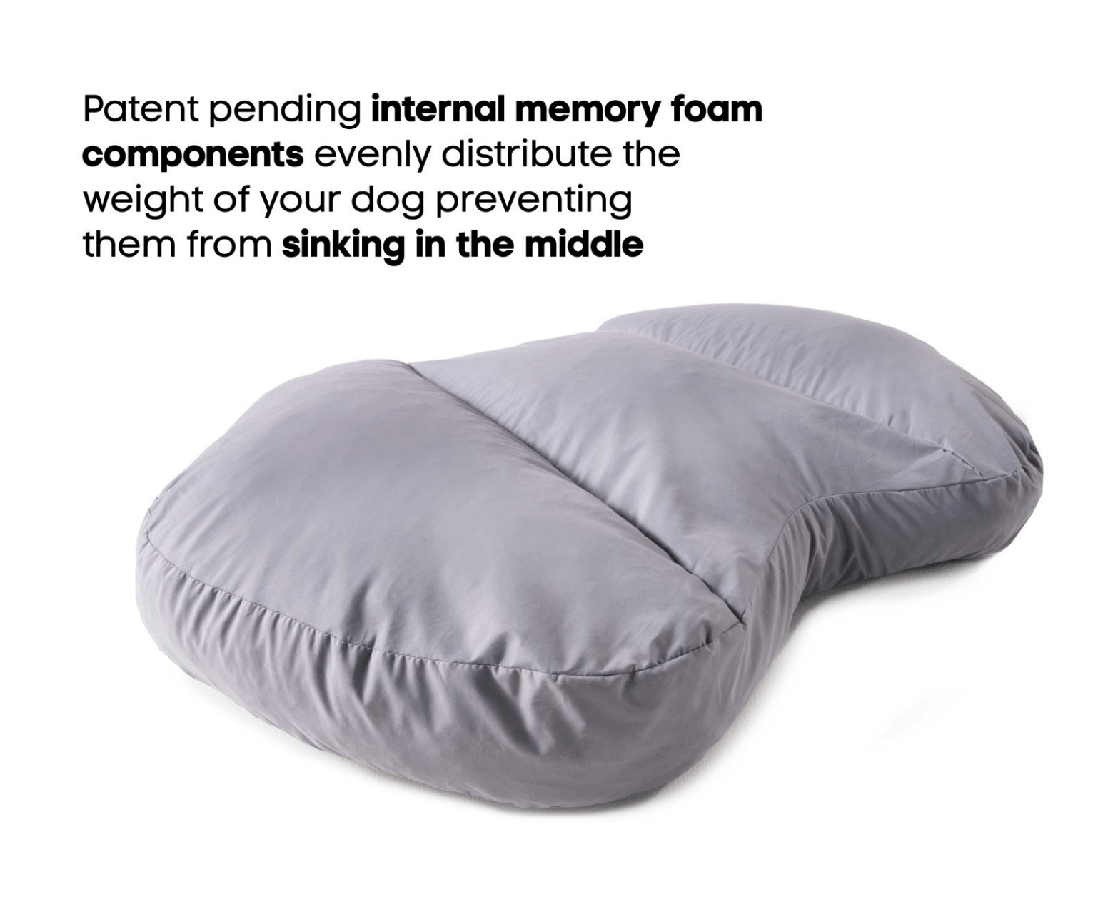 PupCloud™ Faux Fur Memory Foam Dog Bed - Curve White