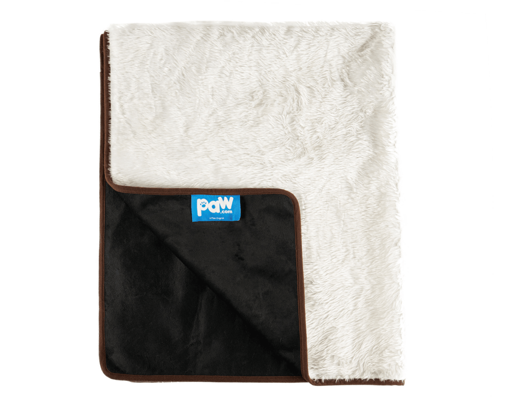 Paw.com x BarkBox PupProtector™ Short Fur Waterproof Throw Blanket - Polar White