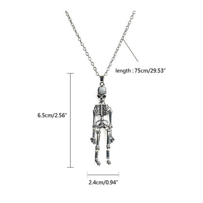 Together Until Death Skeleton BFF Necklace