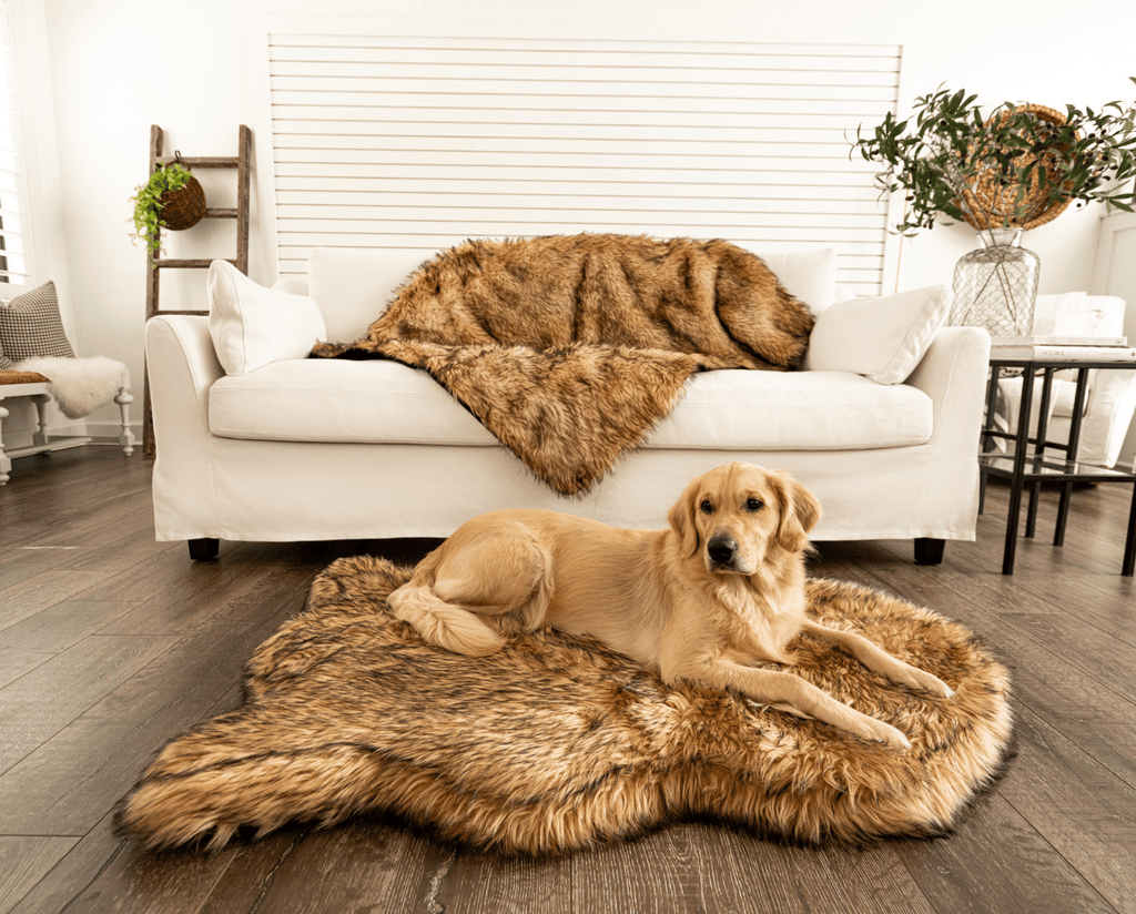 PupRug™ Orthopedic Bed + Matching Waterproof Blanket Bundle- Sable Tan
